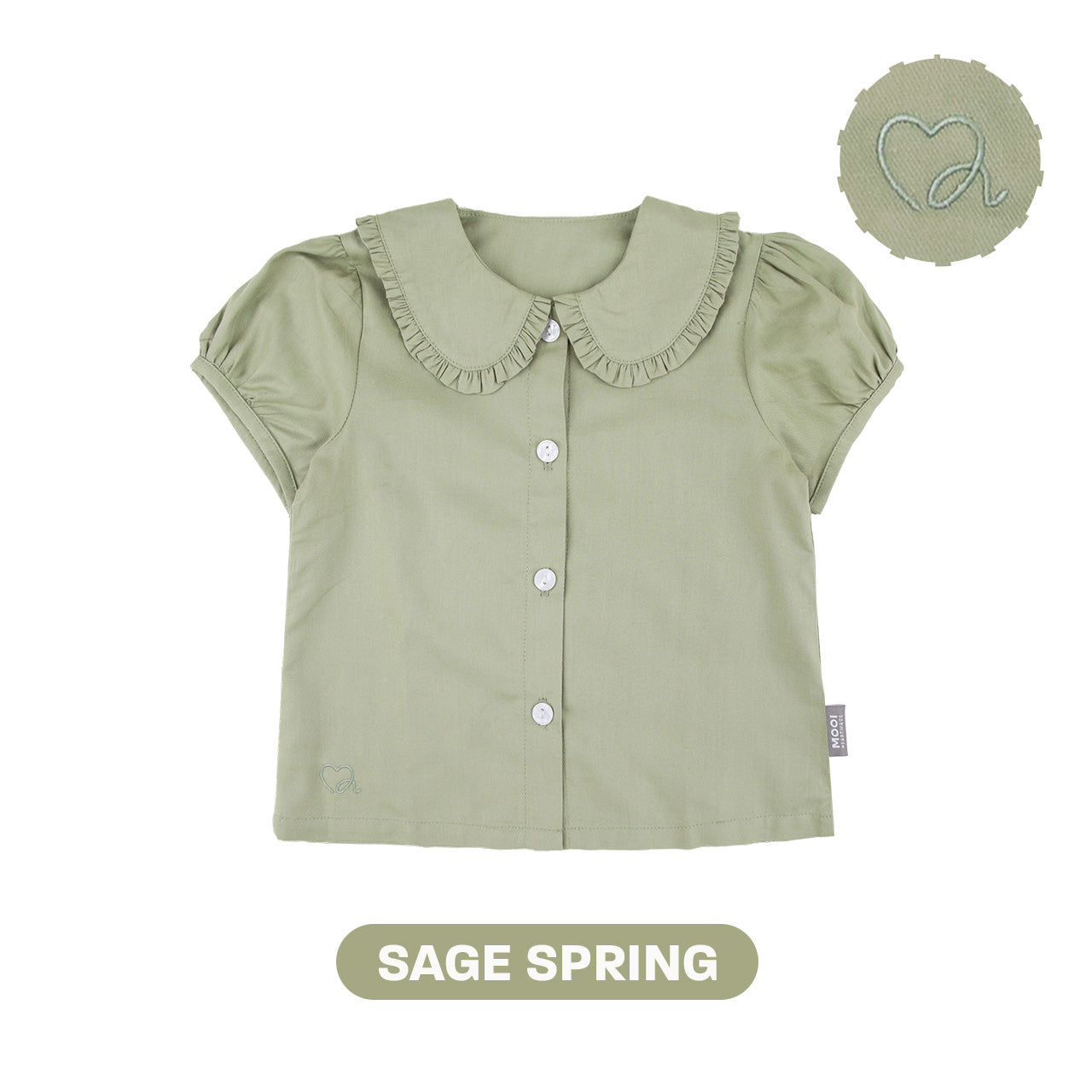 Mooi Atasan Anak Perempuan Charlotte Puff Shirt