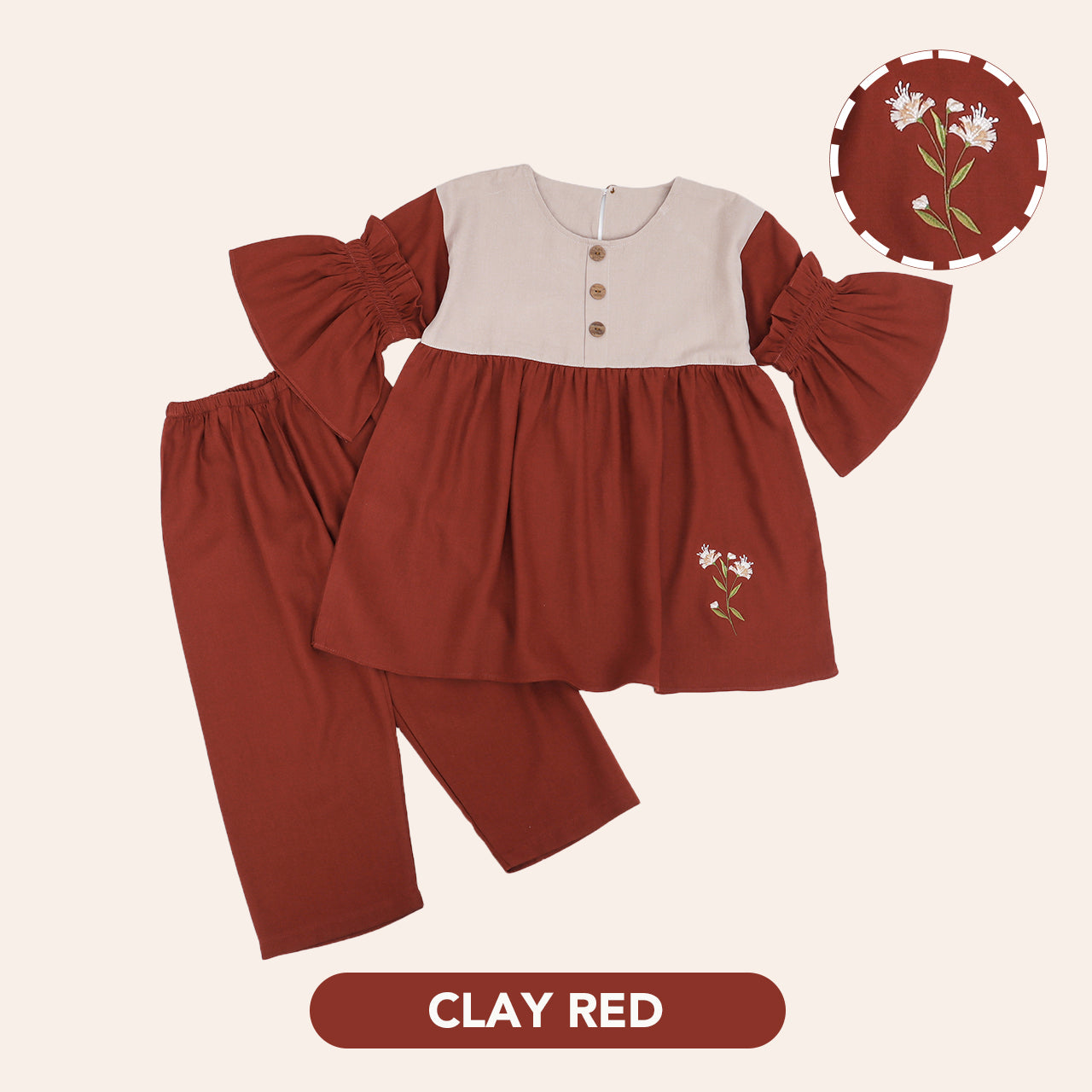 Mooi Setelan Anak Perempuan Raya Collection Tisha Tunik Set