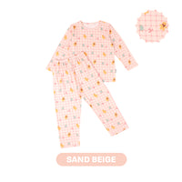 Mooi Setelan Anak Unisex Tencel Christmas Collection Christmas Pajamas Kids