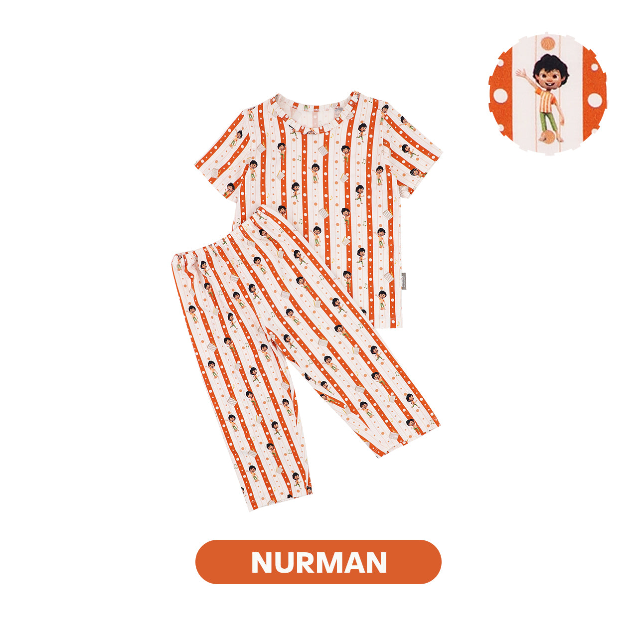 Mooi x Jumbo Setelan Anak Unisex Tencel Short Pajamas Kids