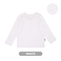 Mooi Atasan Lengan Panjang Anak Perempuan Comfy Rib Ruffle Long Sleeve Top