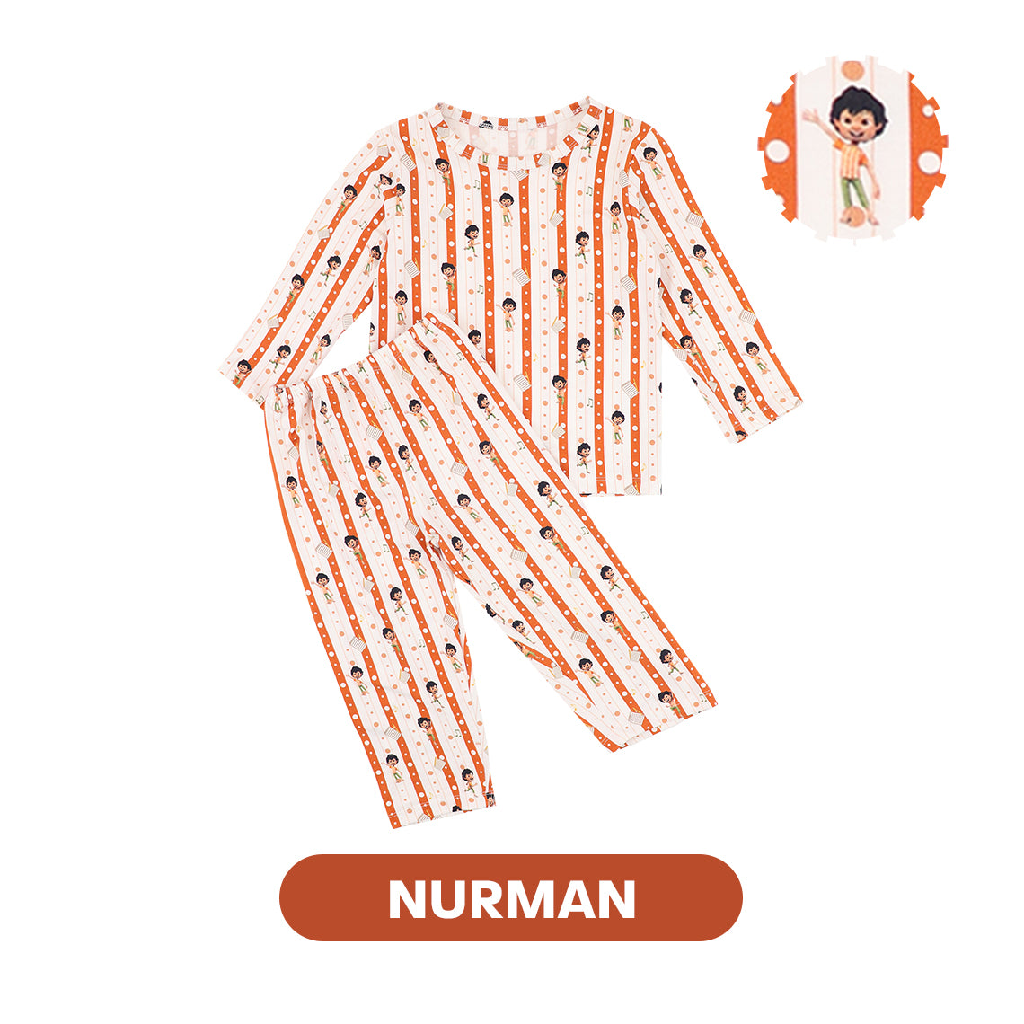Mooi x Jumbo Setelan Anak Unisex Tencel Long Pajamas Kids