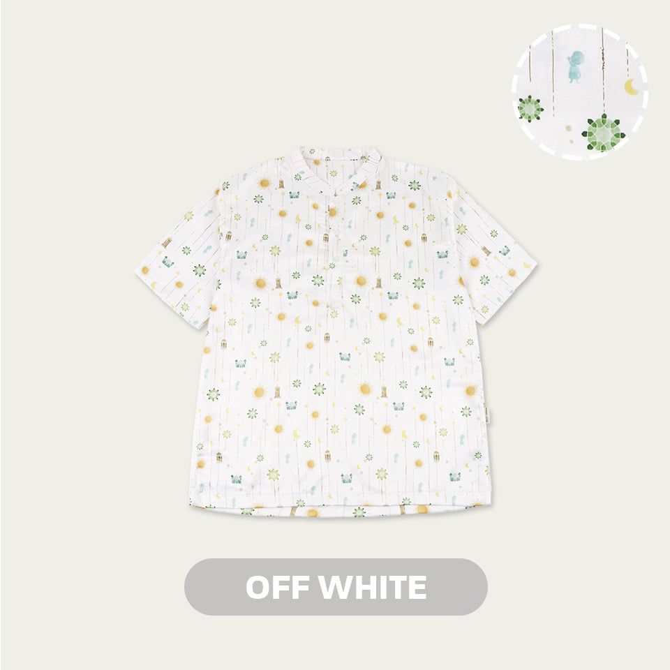 Mooi x Nussa Koko Print Adult Atasan Pria Kemeja Pria Raya Collection