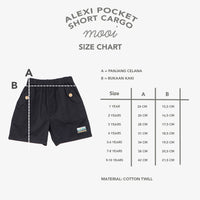 Mooi Celana Pendek Chinos Cargo Anak Alexi Pocket Short Cargo Chinos