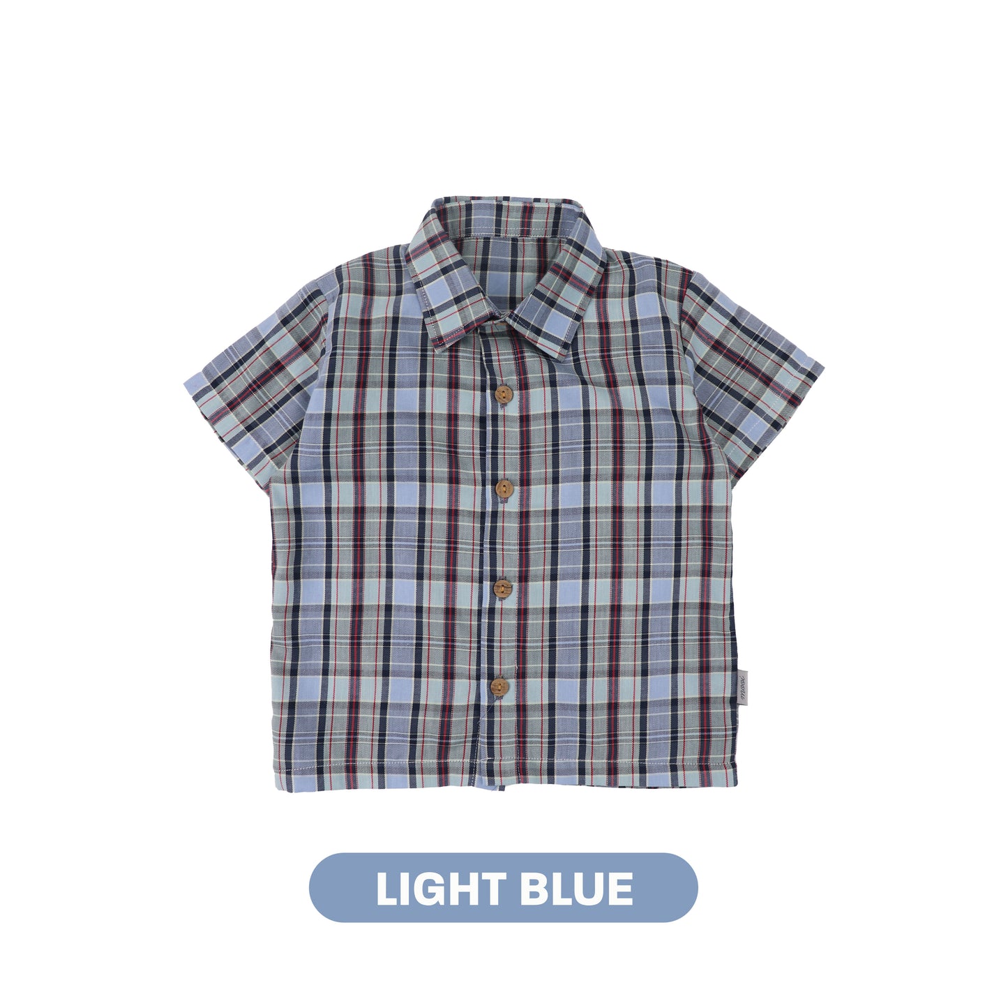 Mooi Kemeja Anak Laki-laki Kemeja Katun Motif Ethan Shirt