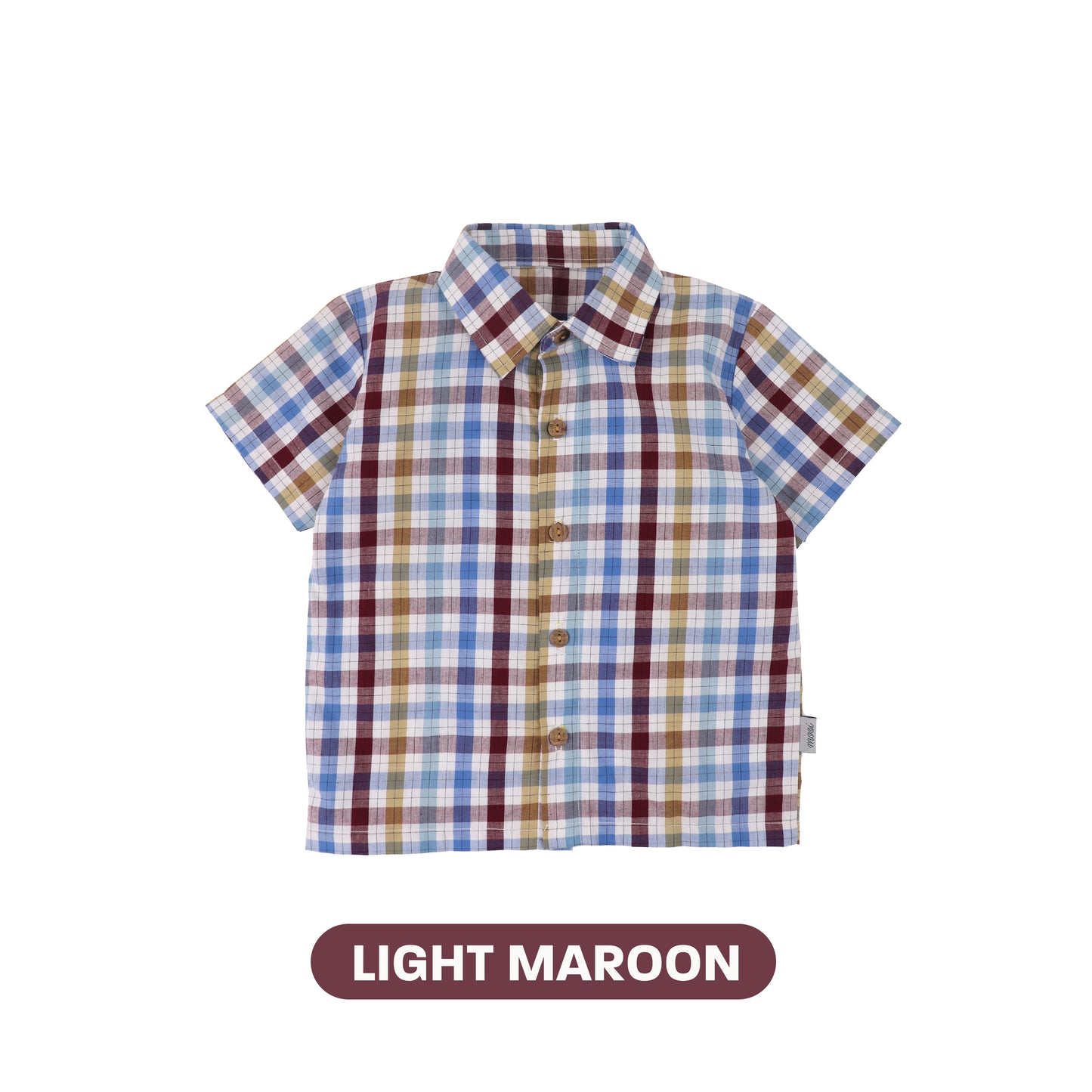 Mooi Kemeja Anak Laki-laki Kemeja Katun Motif Ethan Shirt