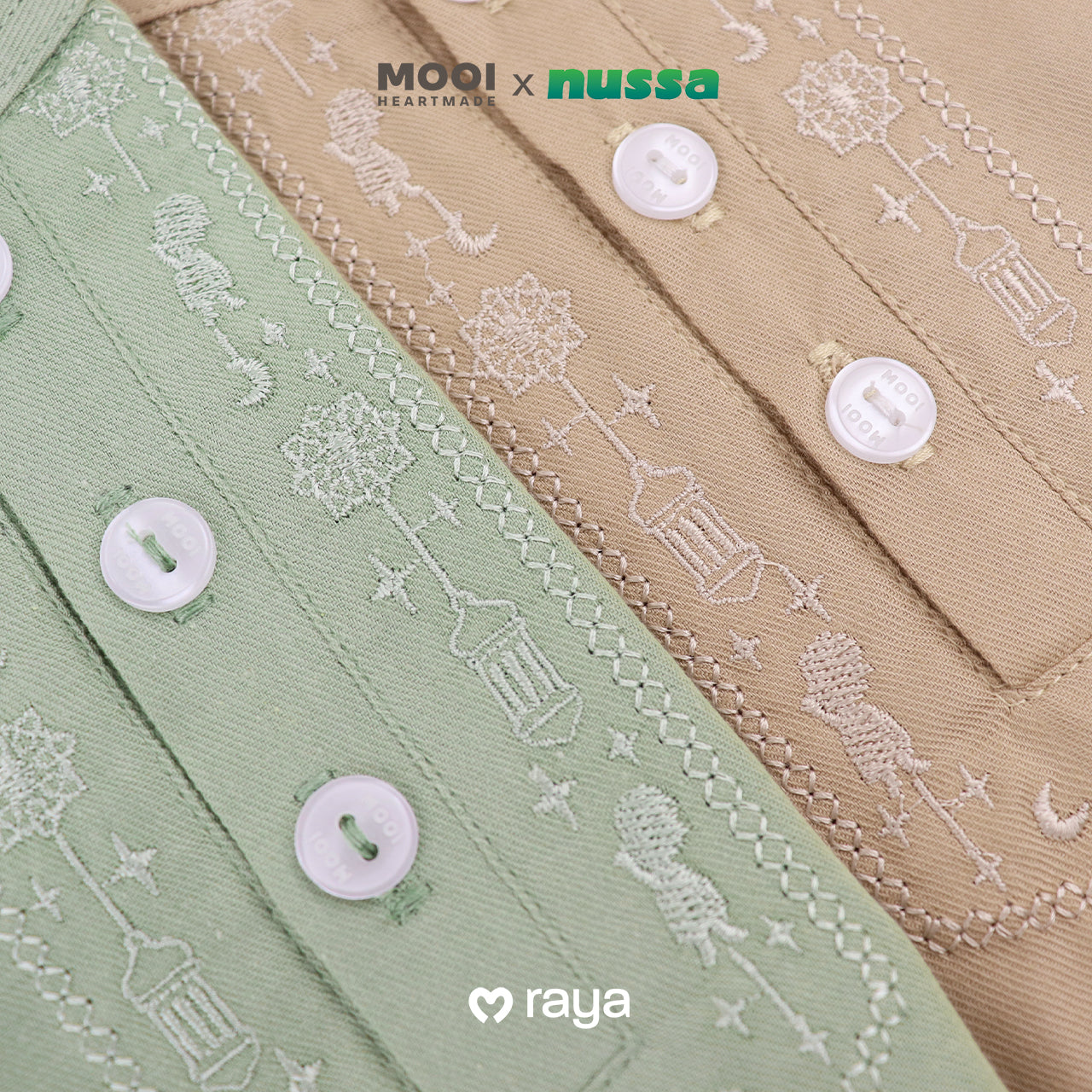 Mooi x Nussa Koko Basic Adult Atasan Pria Kemeja Pria Raya Collection