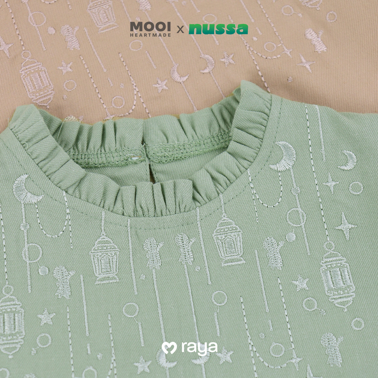 Mooi x Nussa Rarra Gamis Basic Anak Gamis Anak Perempuan Raya Collection