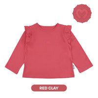 Mooi Atasan Anak Perempuan Comfy Girls Ruffle Long Sleeve