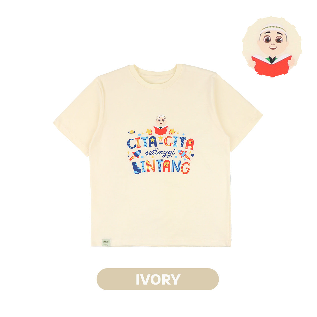 Mooi x Nussa Kaos Anak Laki-Laki Nussa Tshirt Graphic