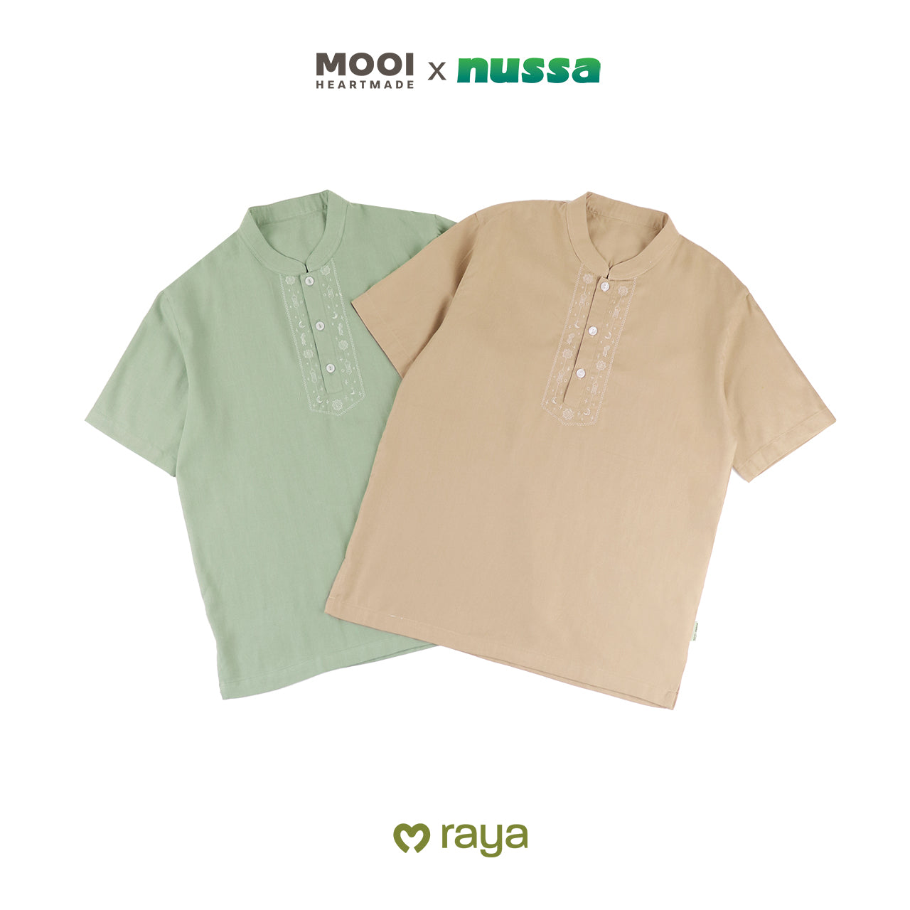 Mooi x Nussa Koko Basic Adult Atasan Pria Kemeja Pria Raya Collection