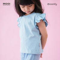 Mooi Atasan Anak Perempuan Comfy Girls Ruffle T-shirt