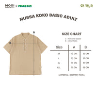 Mooi x Nussa Koko Basic Adult Atasan Pria Kemeja Pria Raya Collection