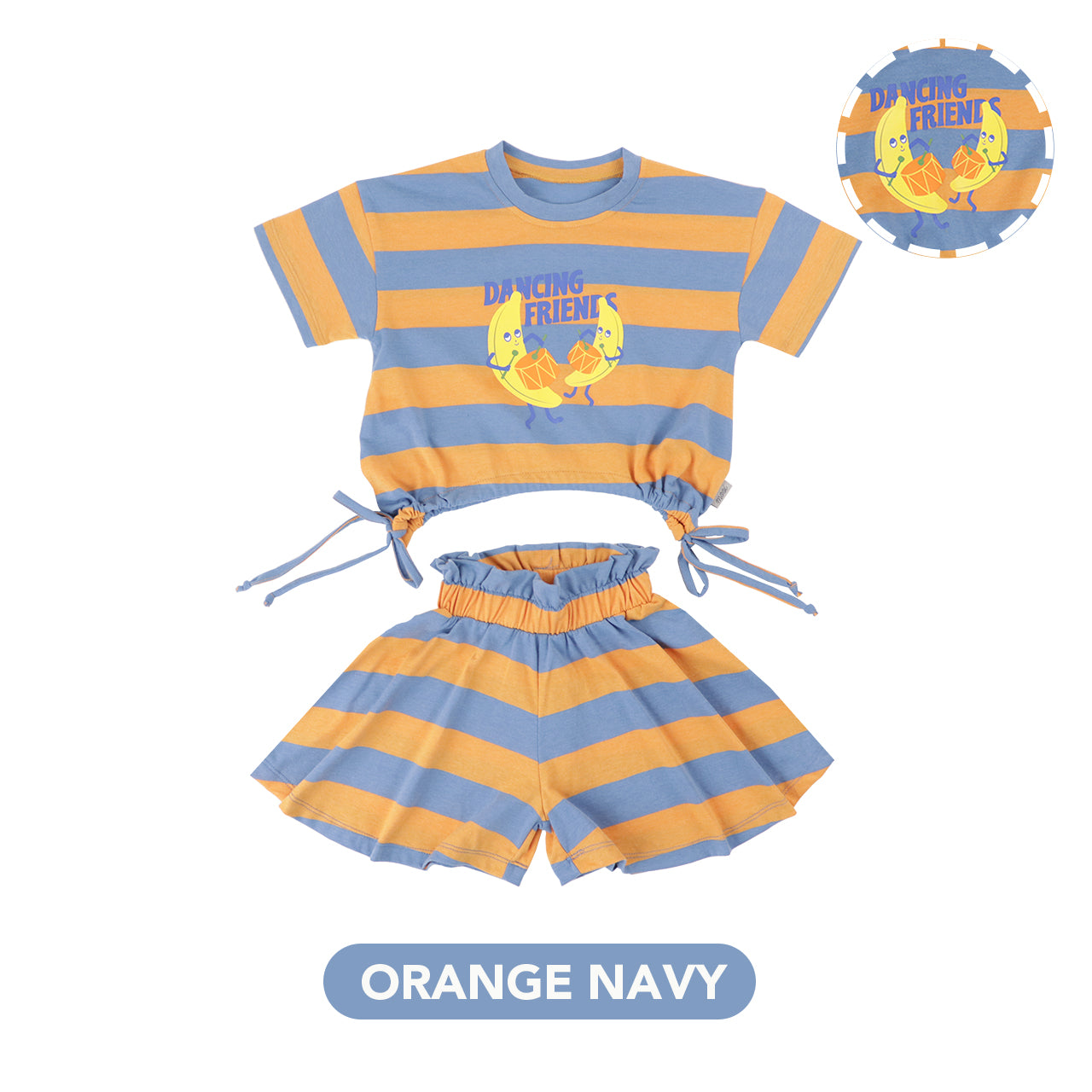 Mooi Setelan Anak Perempuan Nicole Striped Set