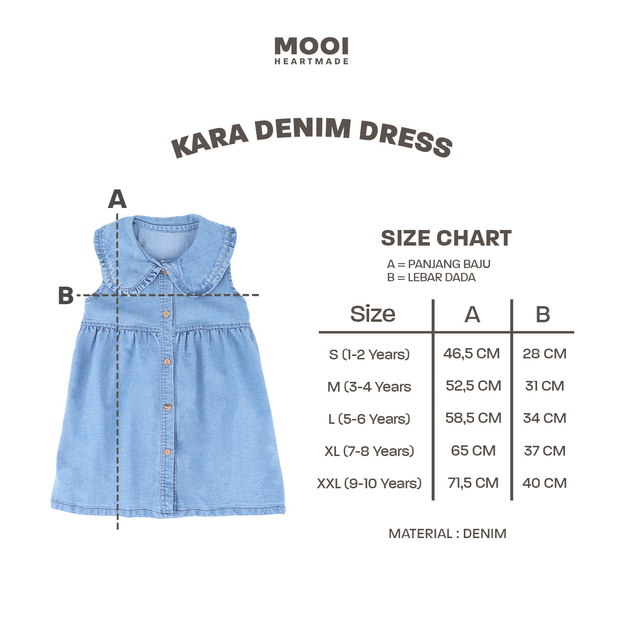 Mooi Dress Jeans Anak Kara Denim Dress