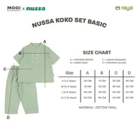 Mooi X Nussa Koko Set Basic Setelan Koko Anak Raya Collection