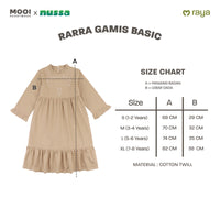 Mooi x Nussa Rarra Gamis Basic Anak Gamis Anak Perempuan Raya Collection