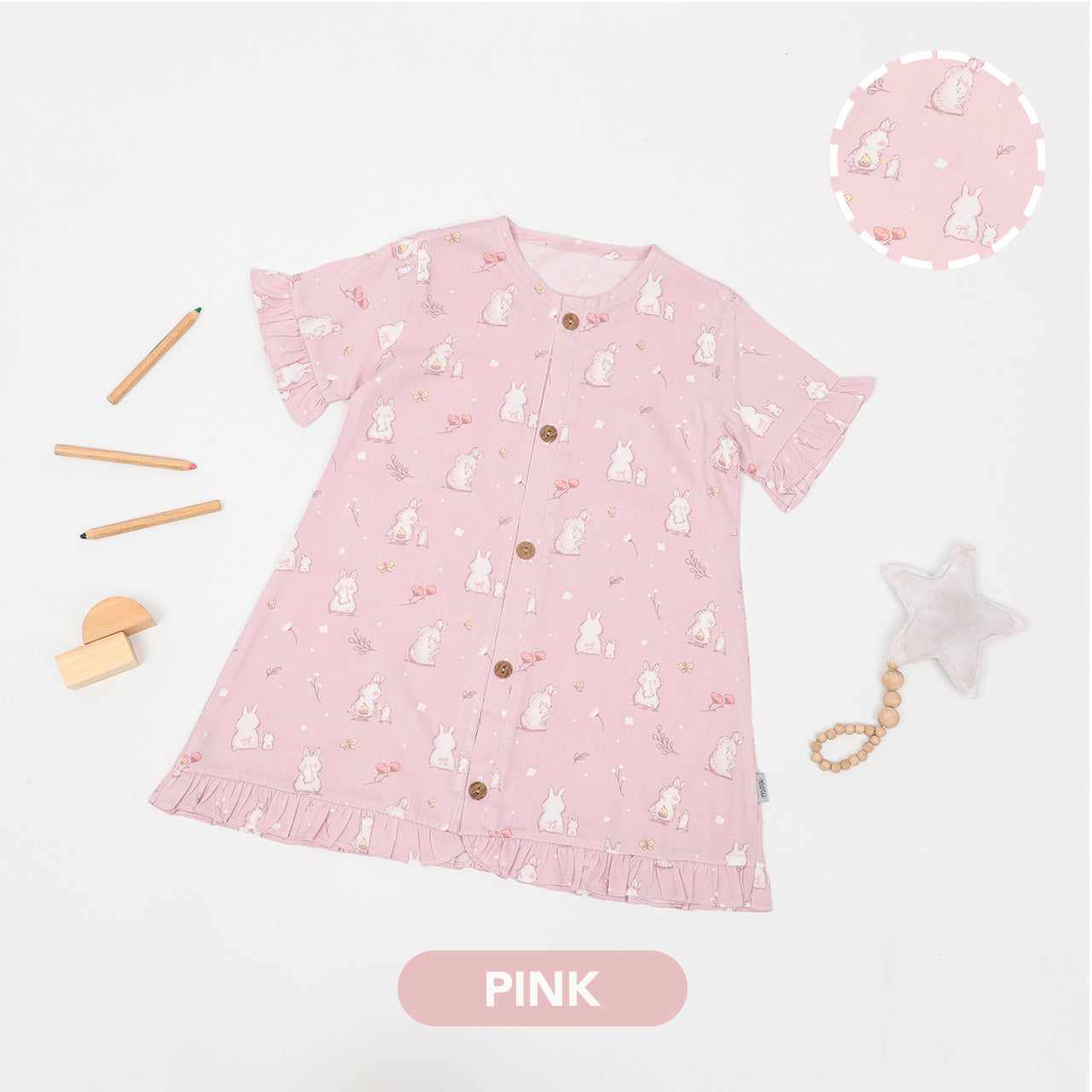 Mooi x Big Bear & Bird Piyama Anak Dress Pajamas Kids