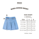 Mooi Rok Celana Skort Jeans Anak Bora Denim Skort