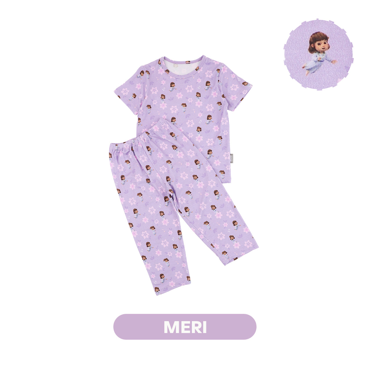 Mooi x Jumbo Setelan Anak Unisex Tencel Short Pajamas Kids