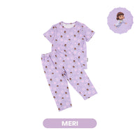 Mooi x Jumbo Setelan Anak Unisex Tencel Short Pajamas Kids