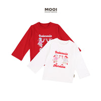 Mooi Merdeka Kaos Kemerdekaan 17 Agustus T-shirt Anak Merdeka Long Sleeve Tee Indonesia Merdeka