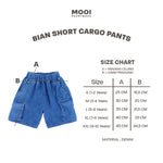 Mooi Celana Jeans Anak Kids Denim Bian Short Cargo Pants