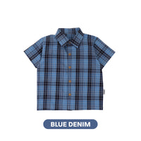 Mooi Kemeja Anak Laki-laki Kemeja Katun Motif Ethan Shirt