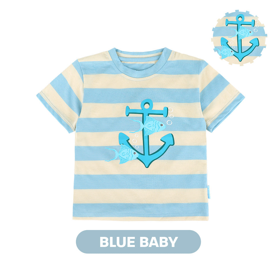 Mooi X Dinda Puspitasari Kaos Anak Unisex Zein Striped Tee