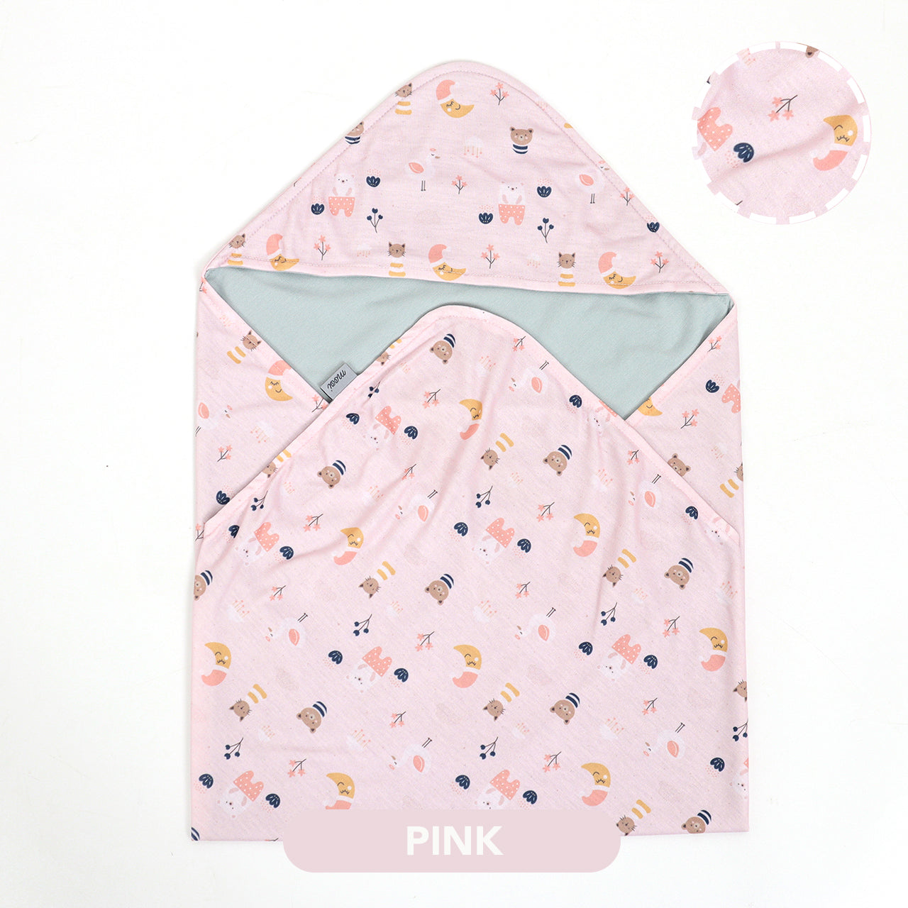 Mooi Hooded Cotton Blanket Selimut Topi Bayi