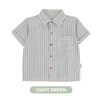 Mooi Kemeja Anak Laki-laki Kemeja Katun Motif Dion Striped Shirt
