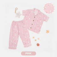 Mooi x Big Bear & Bird Piyama Anak Baju Tidur Anak Short Pajamas Kids