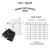 Mooi X Muklay Setelan Anak Laki-laki Kemeja Anak Basic Shirt Set