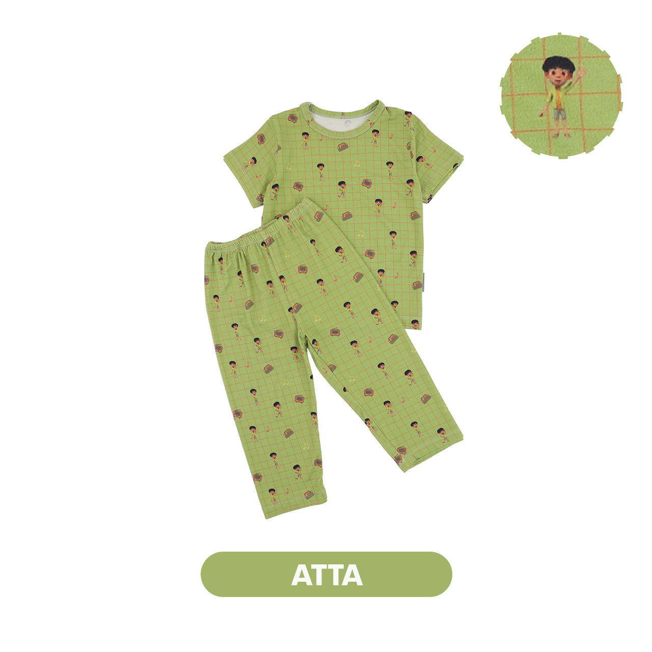 Mooi x Jumbo Setelan Anak Unisex Tencel Short Pajamas Kids