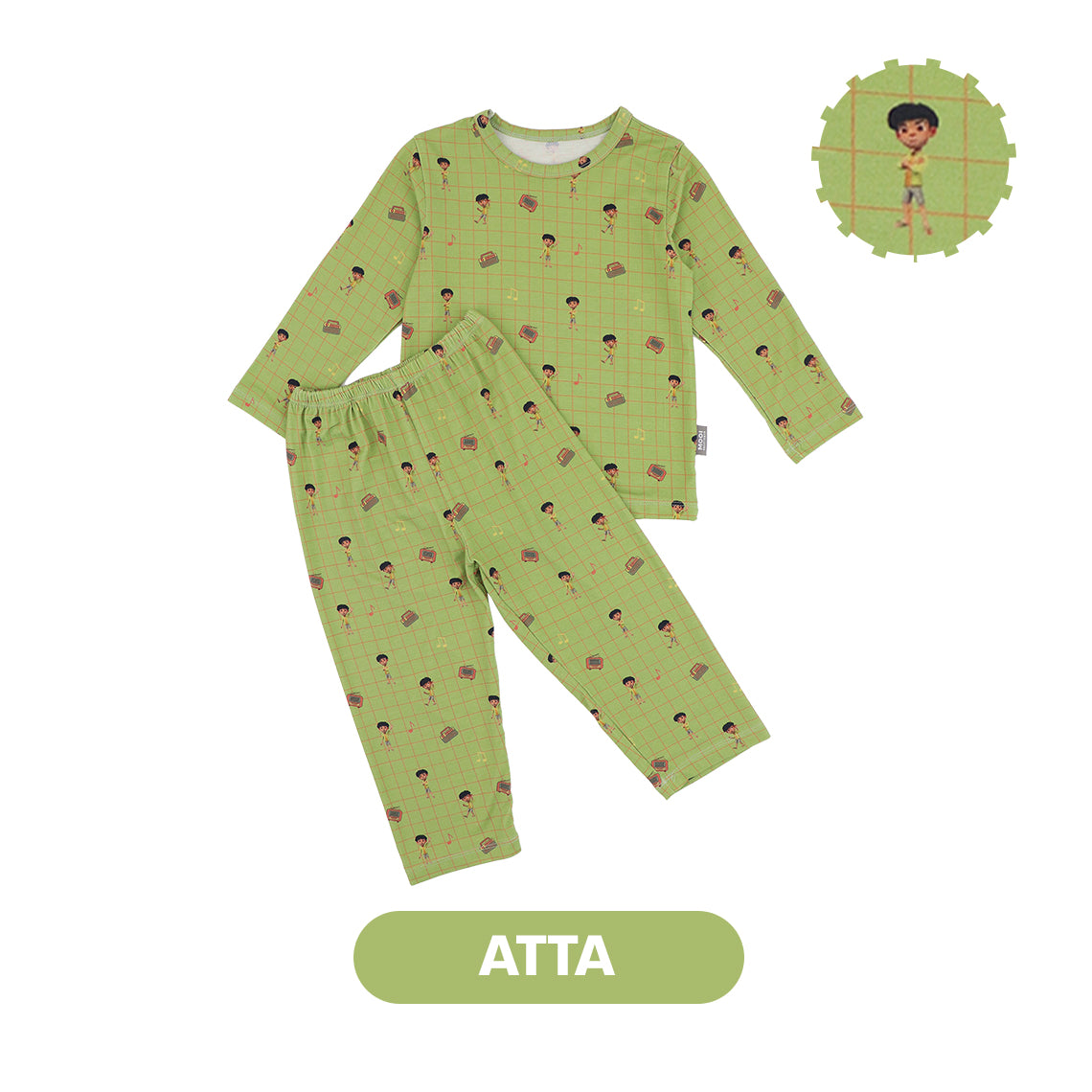 Mooi x Jumbo Setelan Anak Unisex Tencel Long Pajamas Kids