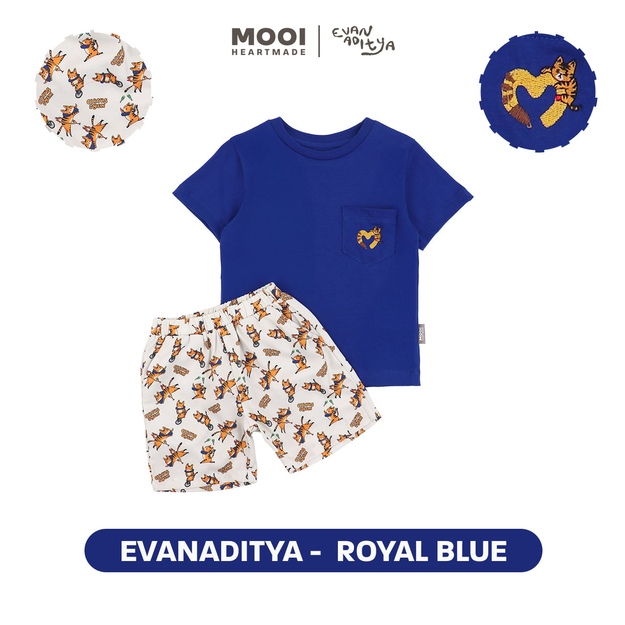 Mooi Artventure x Illustrator Pocket Tee Set Setelan Anak