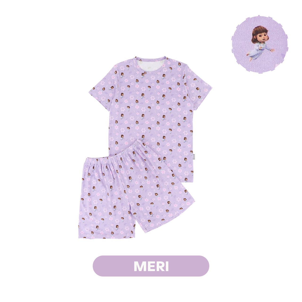 Mooi x Jumbo Piyama Dewasa Setelan Tencel Short Pajamas Adult