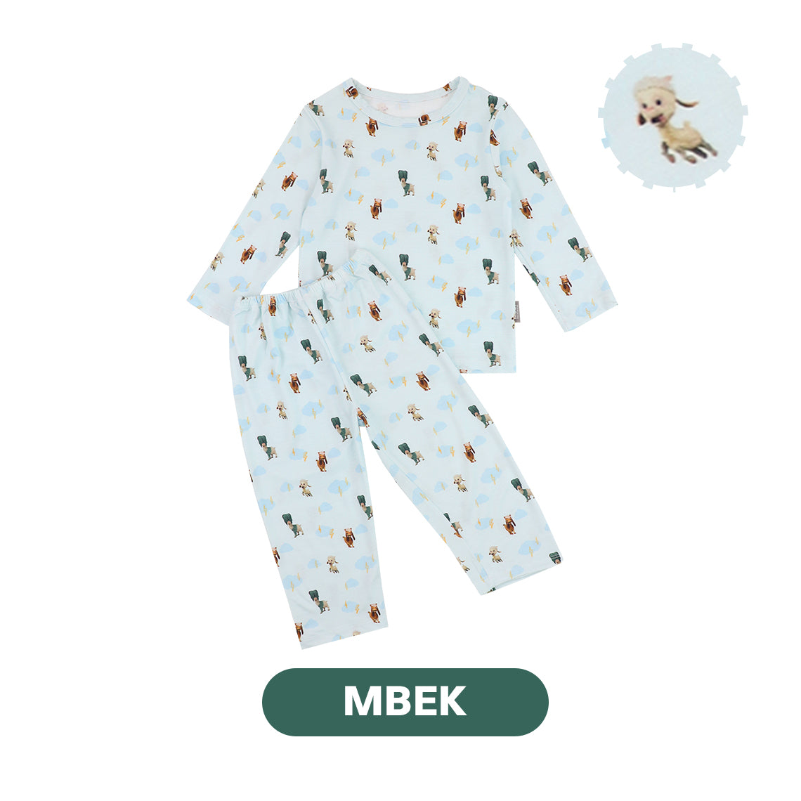 Mooi x Jumbo Setelan Anak Unisex Tencel Long Pajamas Kids