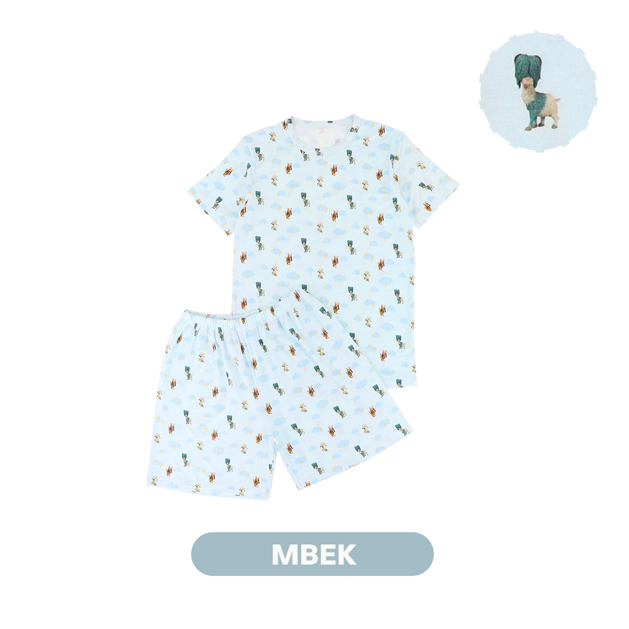 Mooi x Jumbo Piyama Dewasa Setelan Tencel Short Pajamas Adult