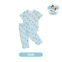 Mooi x Jumbo Setelan Anak Unisex Tencel Short Pajamas Kids
