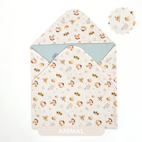 Mooi Hooded Cotton Blanket Selimut Topi Bayi