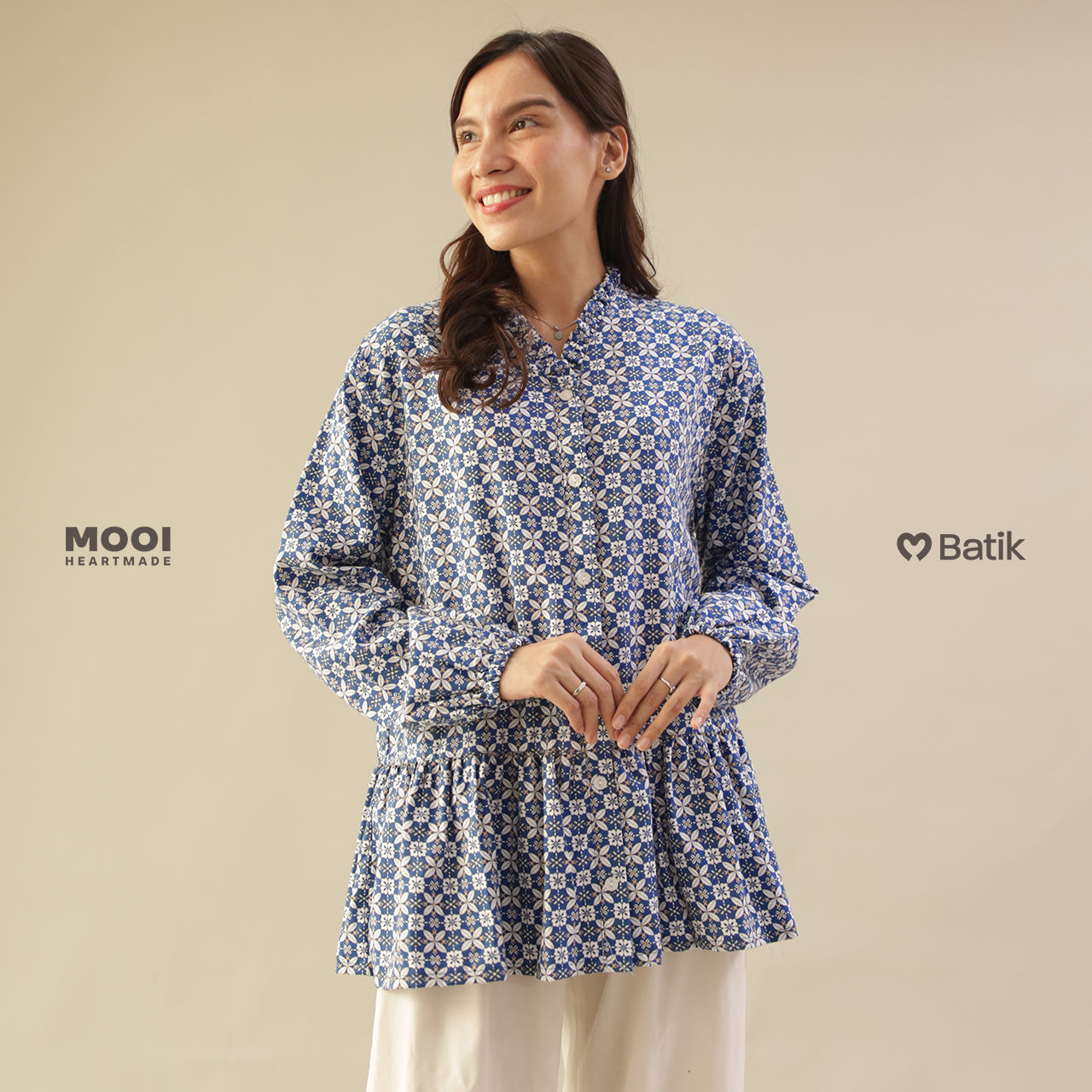Mooi Atasan Batik Dewasa Perempuan Latisha Batik Top Adult