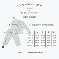 Mooi x Big Bear & Bird Piyama Panjang Anak Baju Tidur Anak Long Pajamas Kids