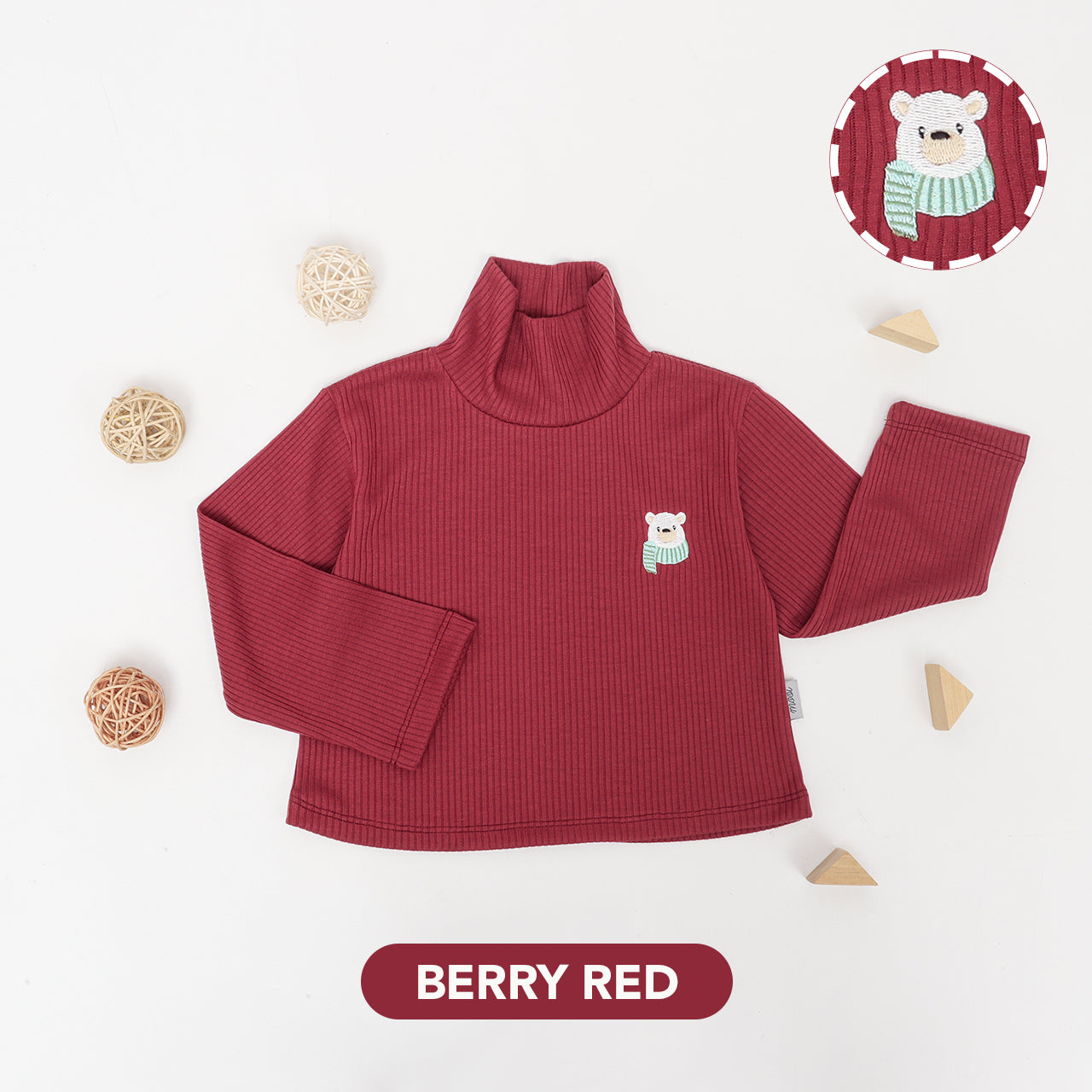 Mooi Atasan Anak Turtle Neck Top V1