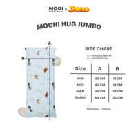 Mooi x Jumbo Mochi Hug Bantal Guling Anak Tencel