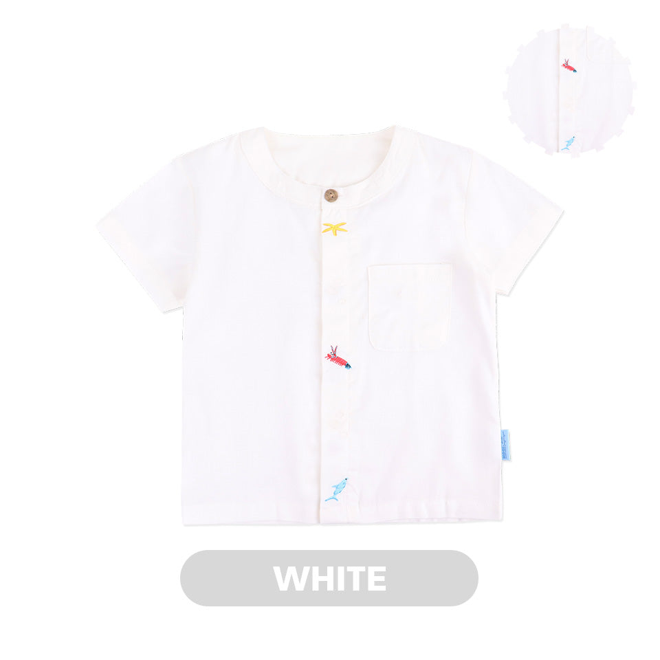 Mooi X Dinda Puspitasari Kemeja Anak Laki-laki Rue Pocket Shirt