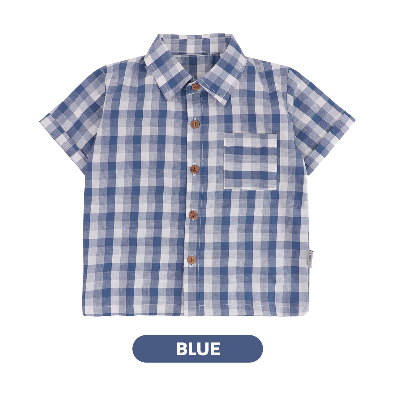 Mooi Kemeja Anak Laki-laki Kemeja Katun Motif Dion Striped Shirt