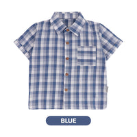 Mooi Kemeja Anak Laki-laki Kemeja Katun Motif Dion Striped Shirt