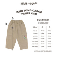 Mooi X Muklay Celana Panjang Cargo Anak Jeno Long Cargo Pants Kids