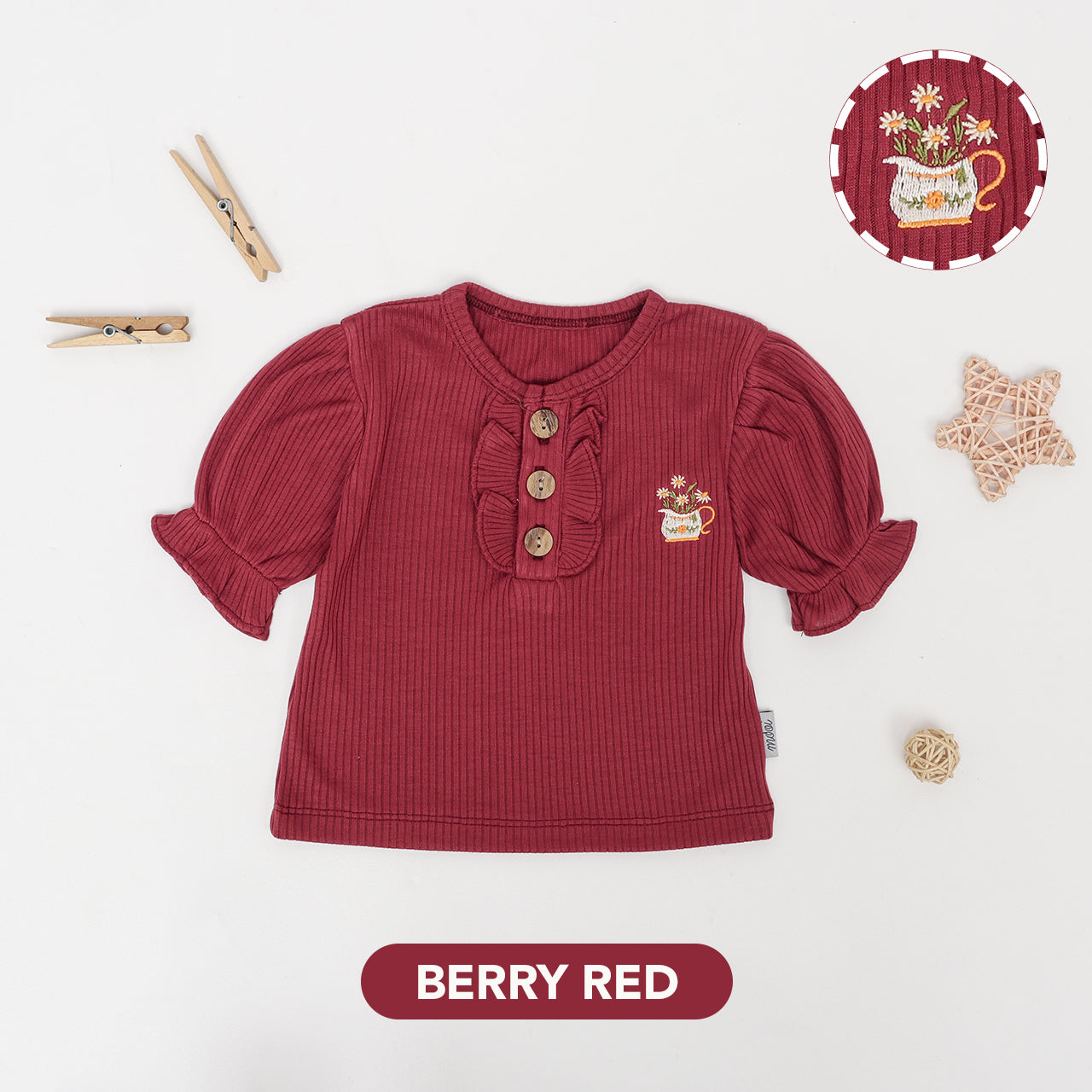 Mooi Atasan Anak Perempuan Jenna Rib Top V.1